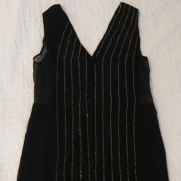 FCUK black party dress w gold sequins - Picture 4 of 6